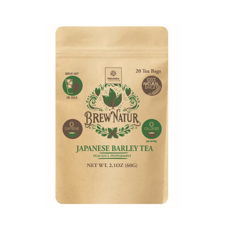 Brew Natur Japanese Barley Tea Peppermint, 20ct teabag